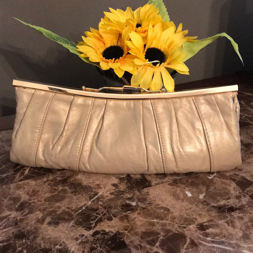 Beautiful Lambskin Leather clutch.